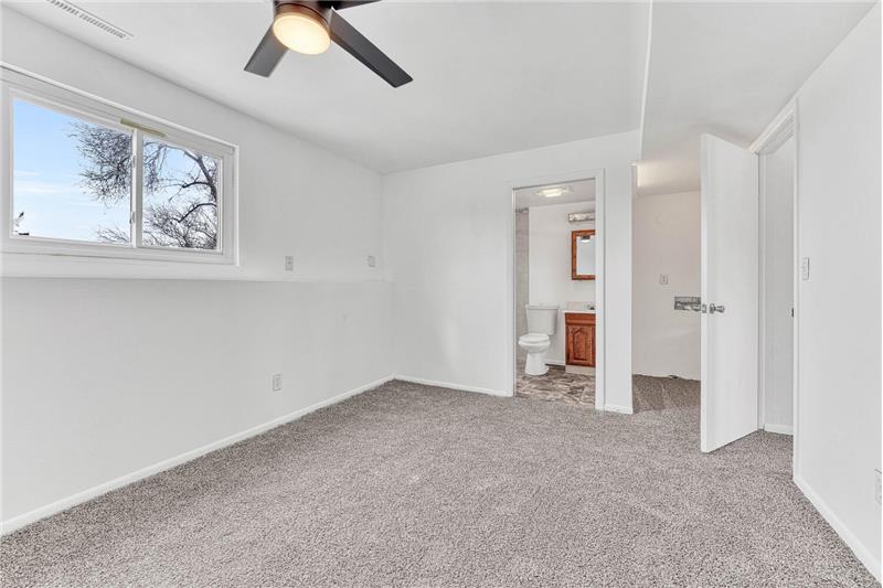 Lower Level Bedroom #4 with Shower Bathroom