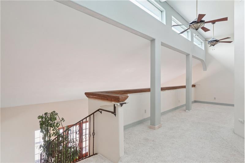 Loft showing stairs to living room