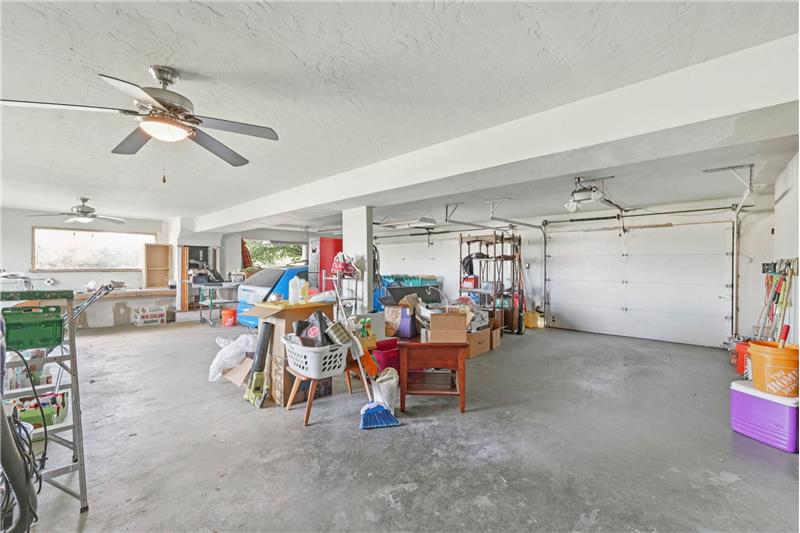 6-car attached garage is heated and well lit