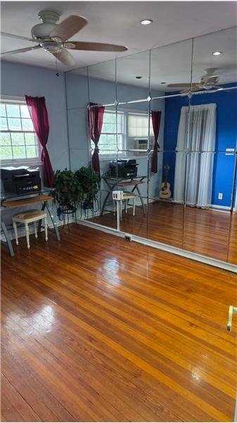 Bedroom in front of house.
