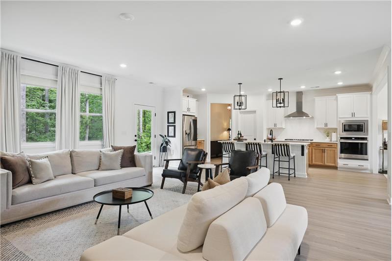 Remote operated shades throughout home 