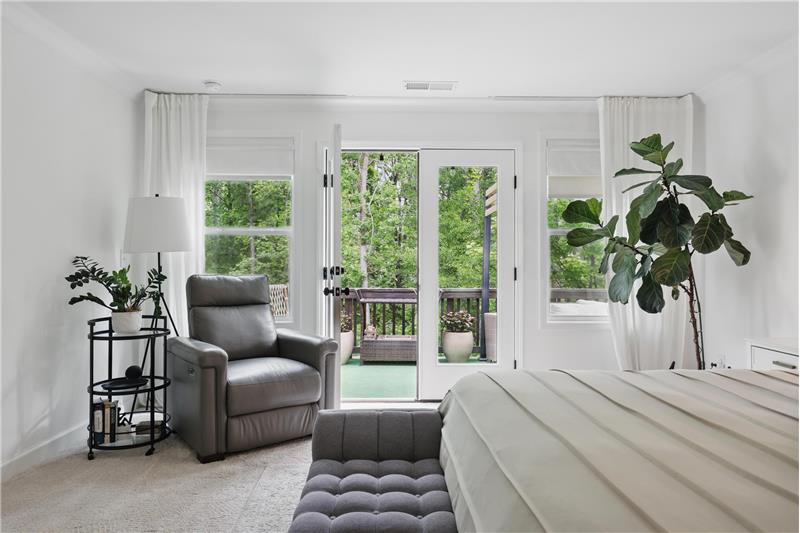 Primary suite with private deck
