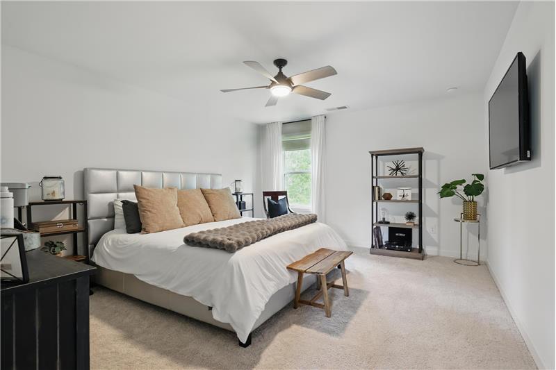 Secondary bedrooms all feature walk-in closets