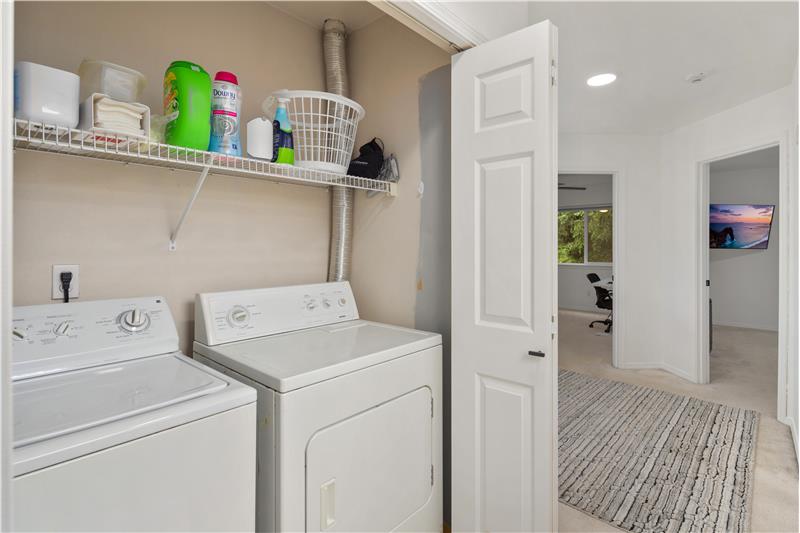 Washer and Dryer are Upstairs