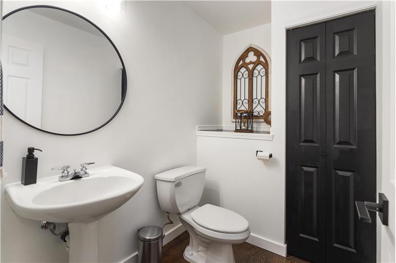 1/2 bath on Main Level