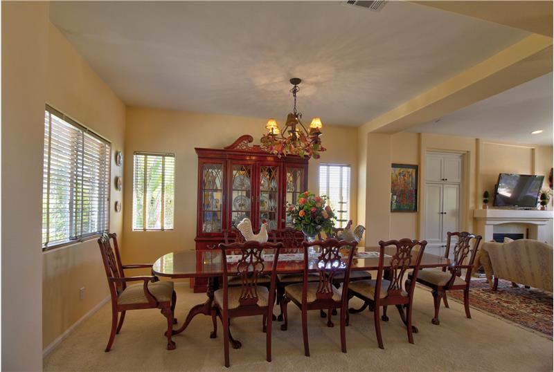 This Great Room Design easily provides space for Formal Dining!