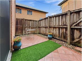 Private Patio with table and chair