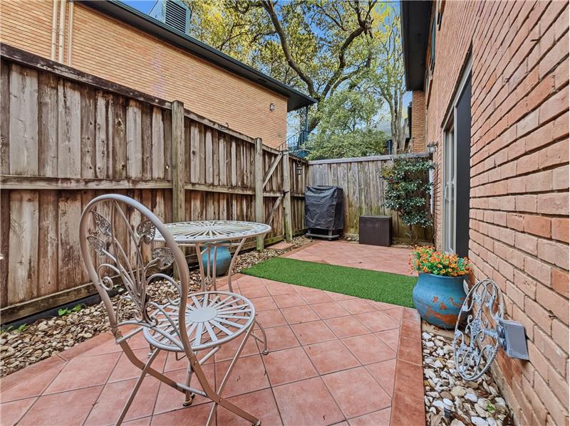 Private Patio with Grill and storage locker included