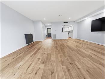 Large mounted TV included