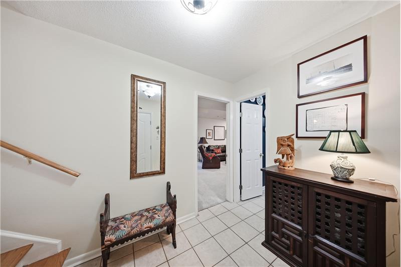 Foyer to this beautiful split level home