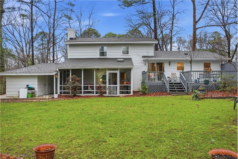 Rear view including workshop