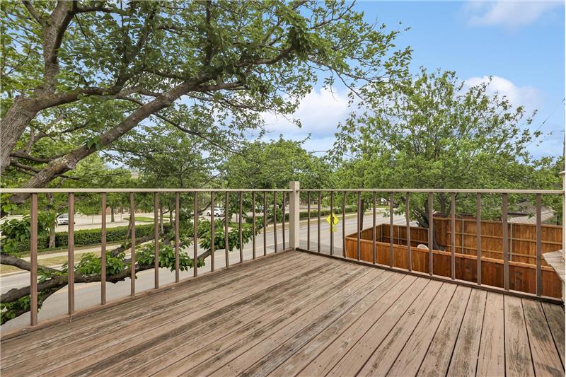 One of the three patios!