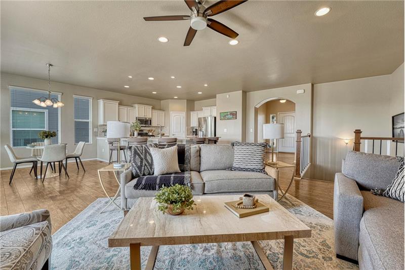 Open floor plan where one room flows easily into another, ideal for entertaining family and friends.