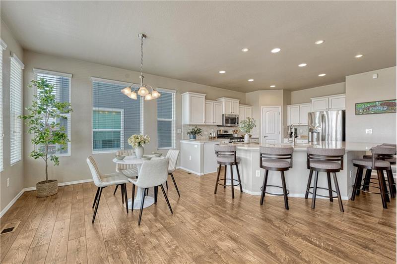 Dining Area and Island Kitchen.