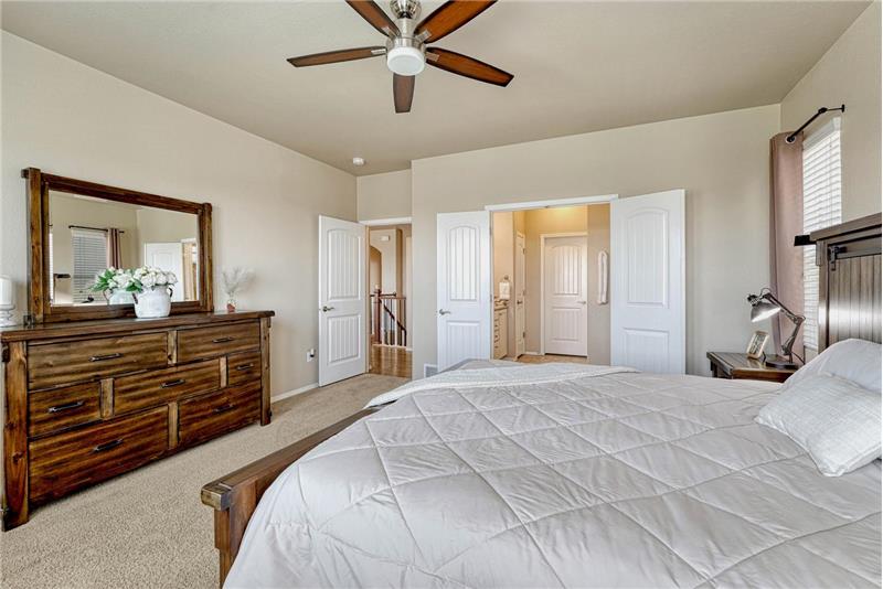 Spacious Primary Retreat with adjoining Shower Bathroom.