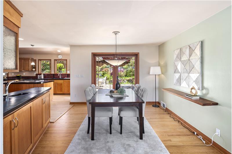 Dining Area with French Doors to Patio