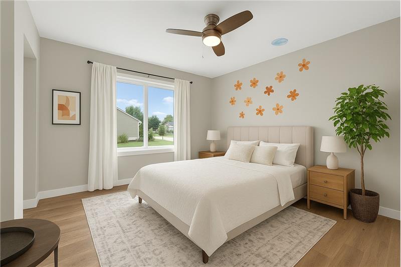 Virtually staged bedroom 2