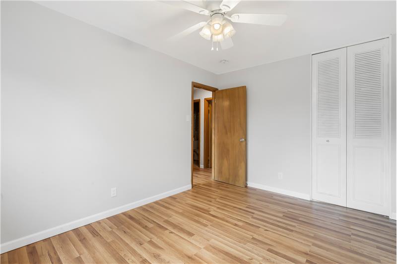 Bedroom#2 w/ceiling fan and closet