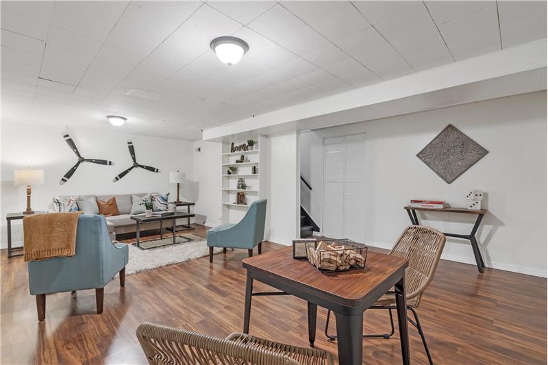 Family room in Lower Level