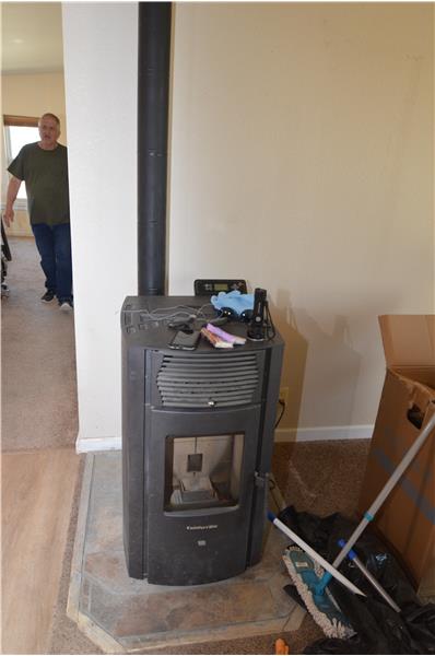 Stove will heat the entire area.