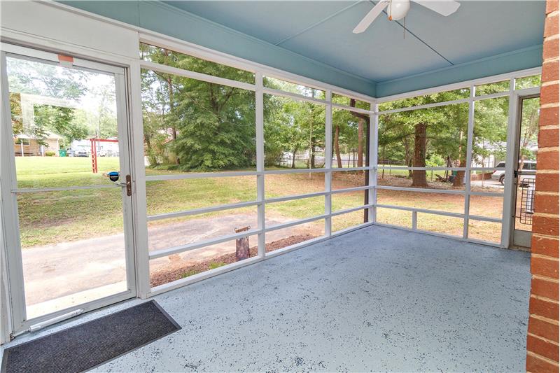 Refurbished screen porch