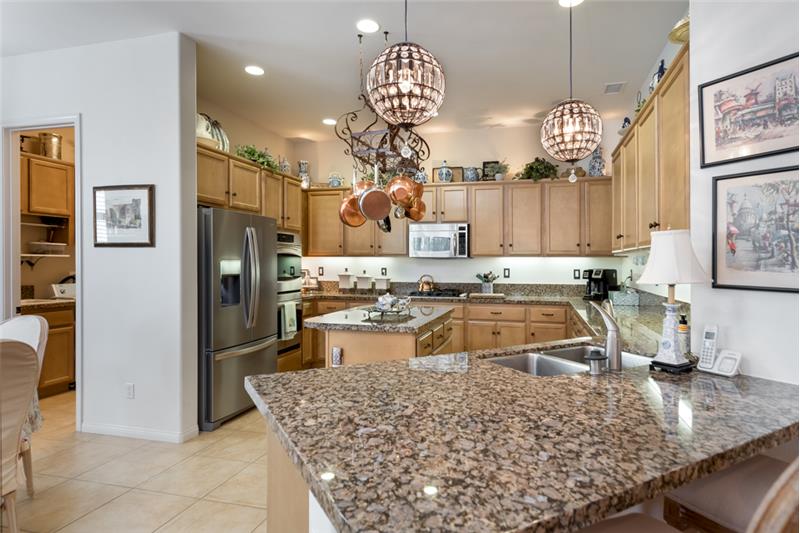 Kitchen with Slab Granite