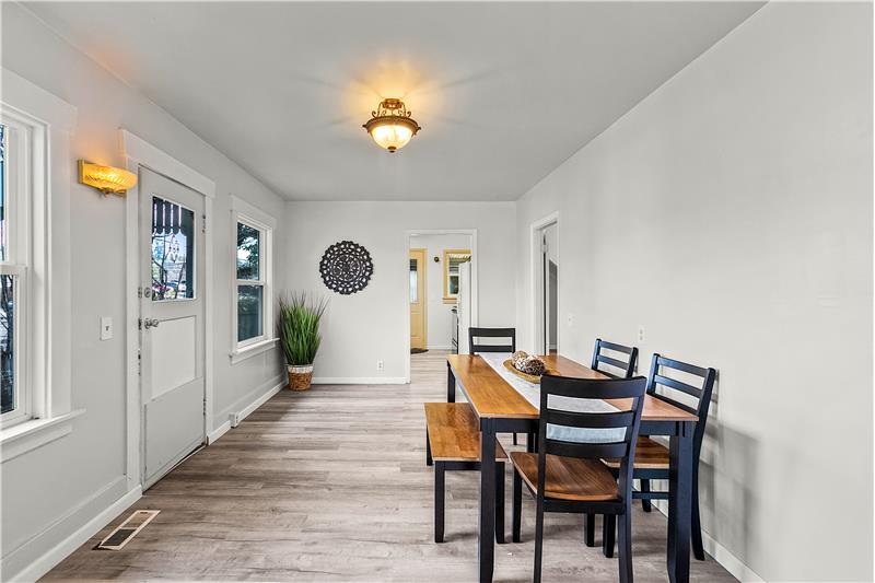 From dining area to the kitchen.