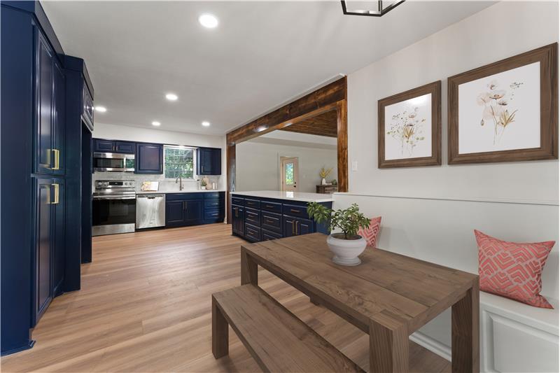 Dining Area with built-in bench seating