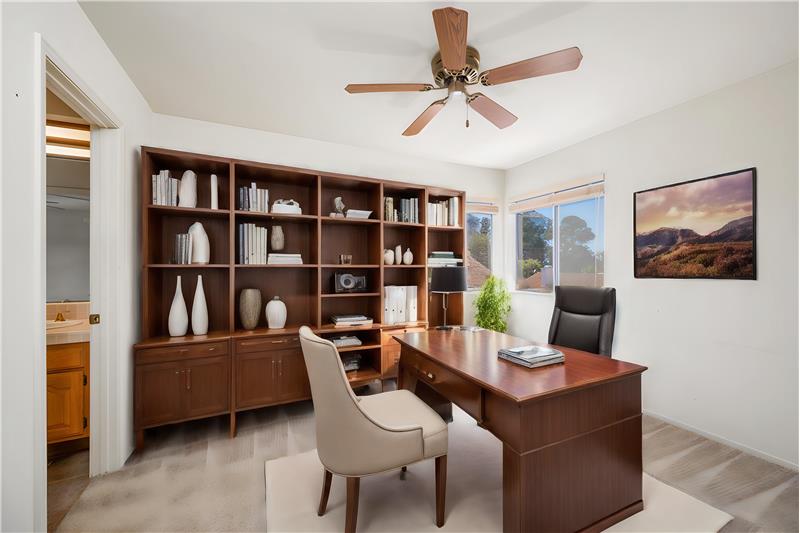 Virtually staged 3rd bedroom/office