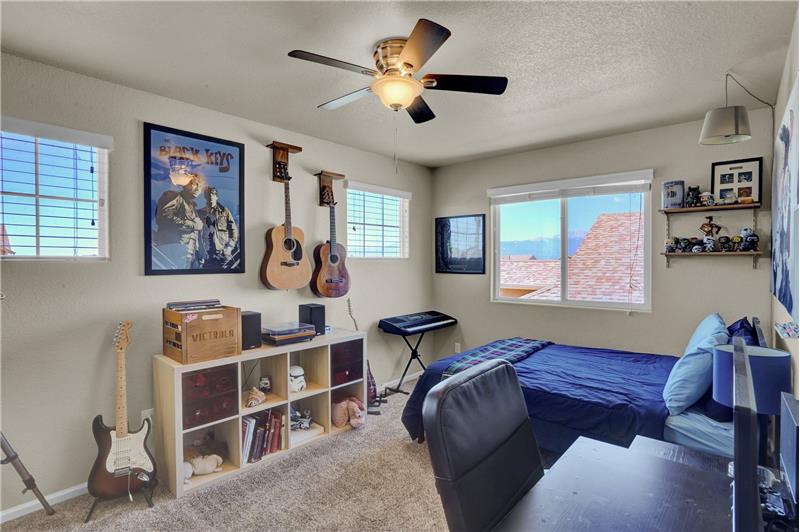 Upper level Bedroom #4 with Pikes Peak views