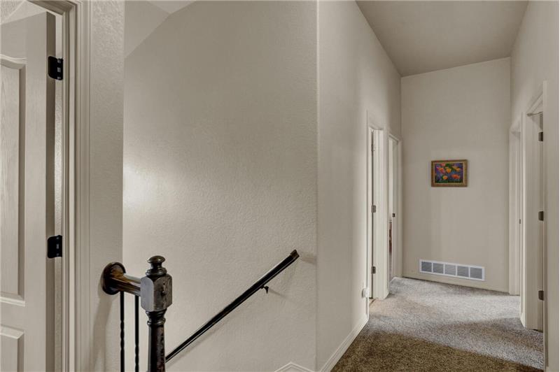 Upper-level hallway to Bedrooms