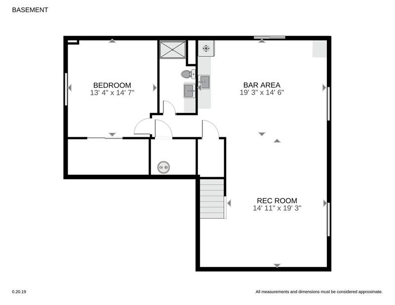Basement level floor plan