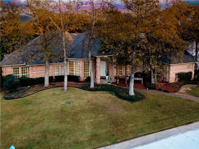 Arial shot of this impeccably kept one story home in Highland Shores!