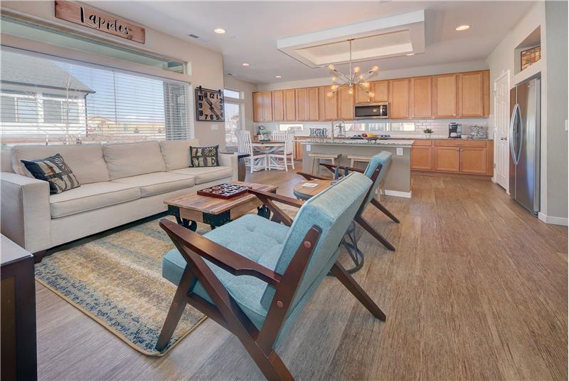 Great Room, Kitchen, and Walkout Dining Area