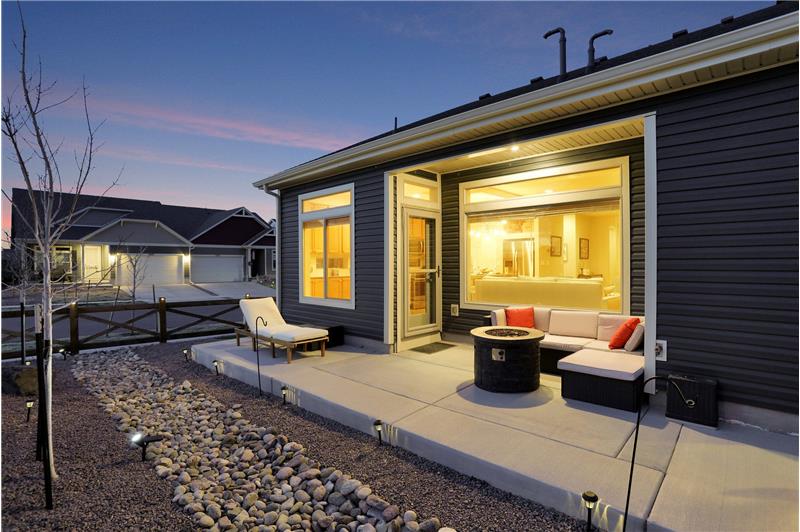 Sunset Views of Covered and Expanded Back Patio