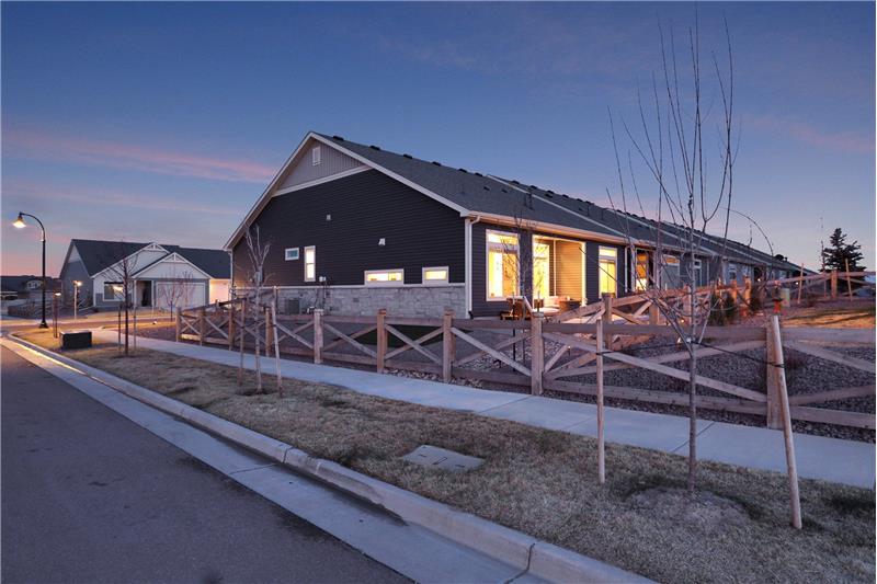 Sunset Views of Sideyard and Backyard from the Street