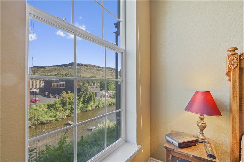 View of North Table Mountain and creek from master bedroom