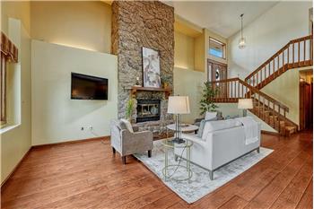 View of the Entry from the Family Room.