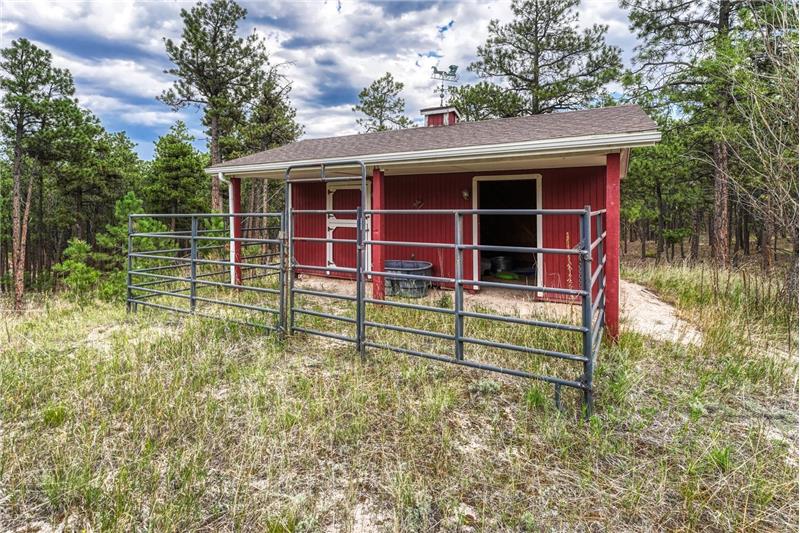 One of two loafing sheds.