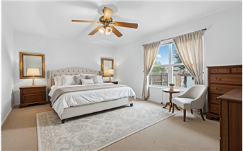 virtually staged master bedroom
