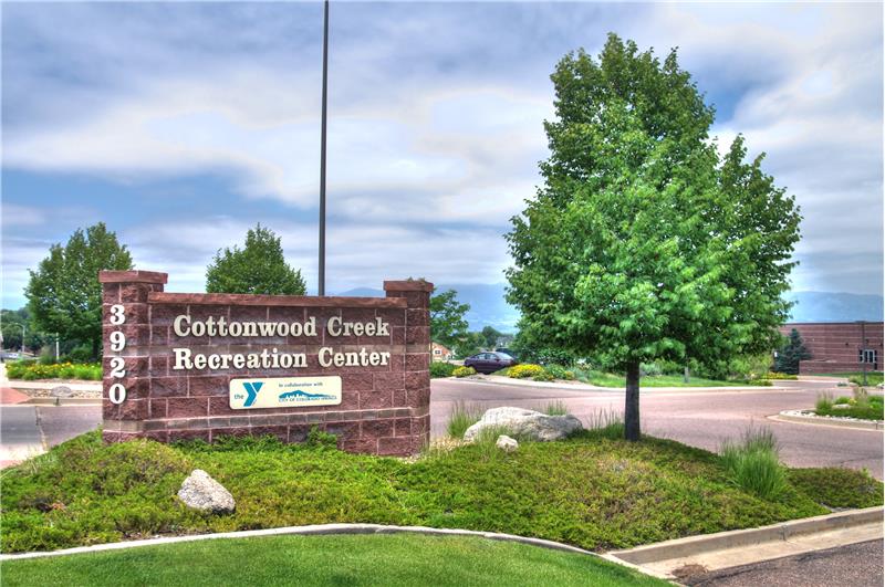 Within walking distance of Cottonwood Creek Park and Rec Center