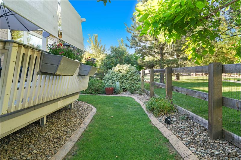 There's enough grassy area behind and next to the house to make your dog happy!