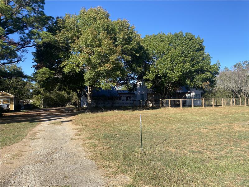 Looking at the house from the front gate