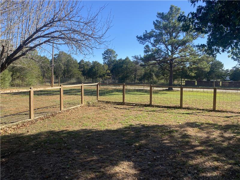 Fenced front yard