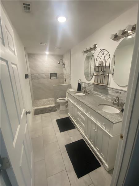 Primary bath with double sinks