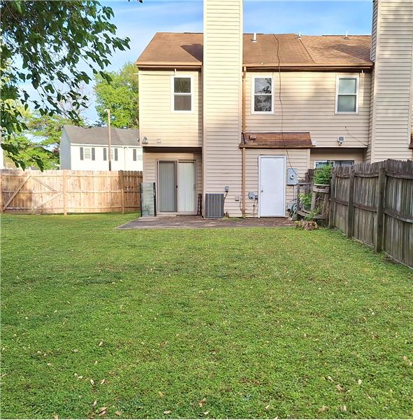 Large Partially Fenced Back Yard