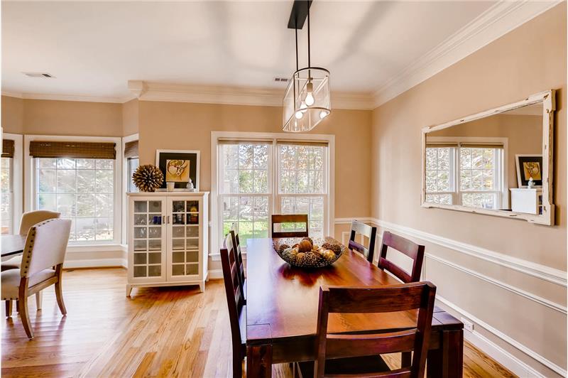 Dining room is perfect for larger family gatherings and more formal entertaining.