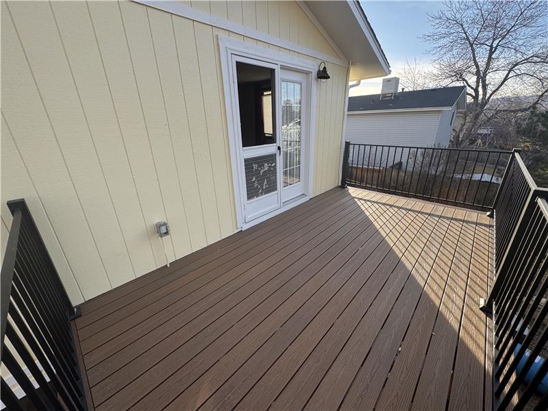 Deck outside primary bedroom