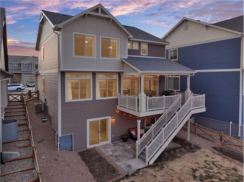 Rear Views of the Composite Deck and Covered Patio