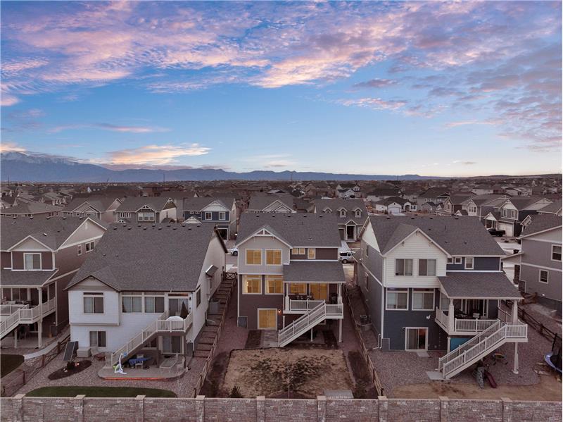 Aerial Rear Views of the House